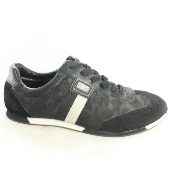 Coach Shoes - COACH Joss Signature Monogram Black Sneakers